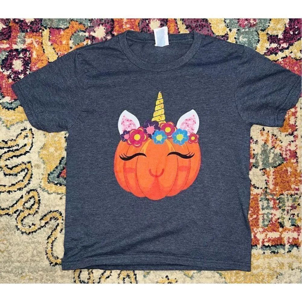Pumpkin Unicorn Girls’ Top